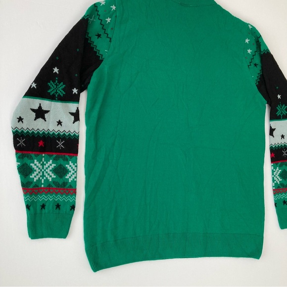 Harry Potter Slytherin Christmas Crew Neck Sweater - Picture 6 of 7